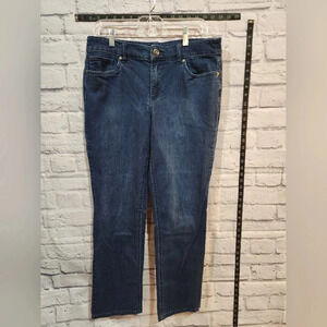 Christopher & Banks mid-rise fit and straight leg with sequin design on pockets